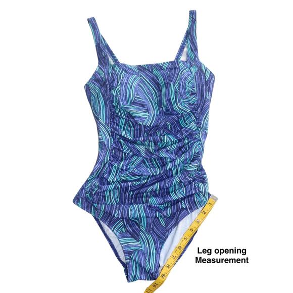 NWT L.L. Bean Women's BeanSport Swimwear, Squareneck Tanksuit Size 8 Reg - Picture 5 of 9